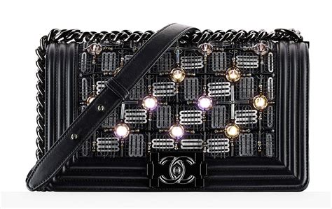 new chanel bag with led lights|Chanel boy bag medium white.